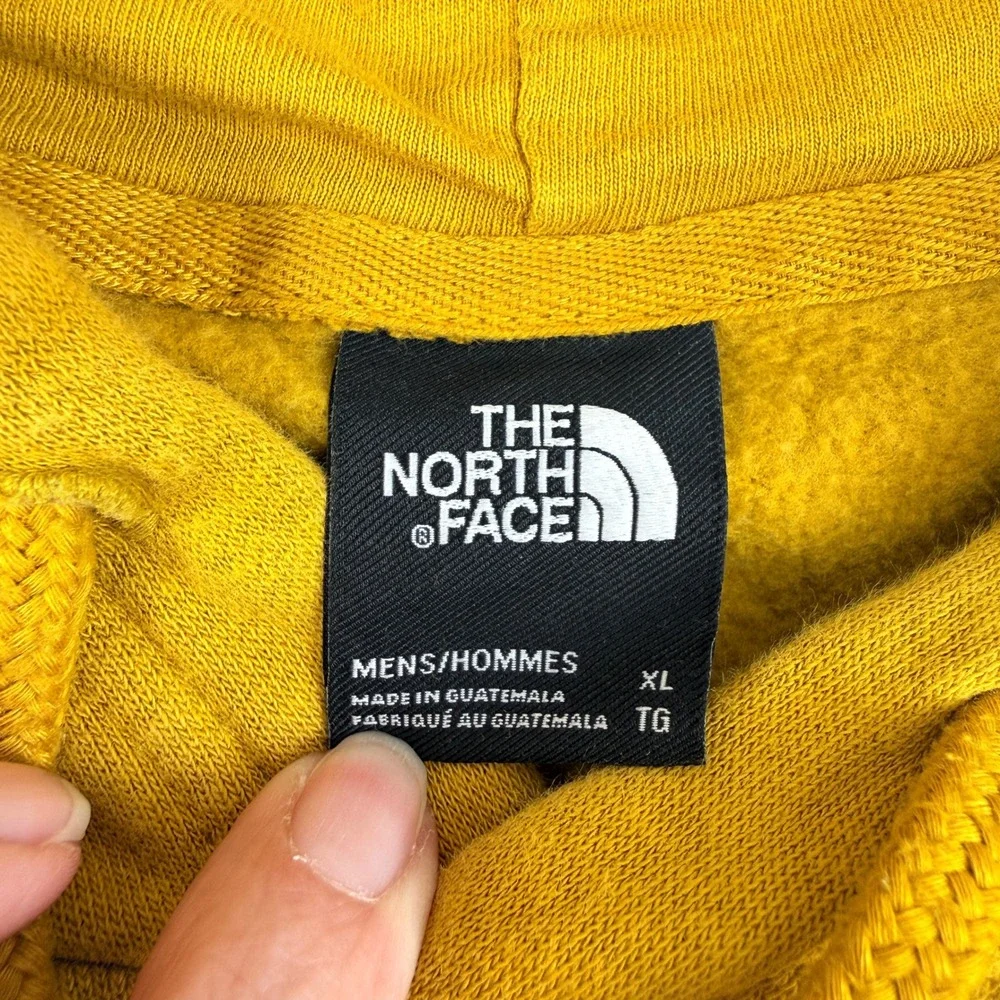 The North Face Mens Mustard Yellow Box‎ Logo Pullover Hoodie XL A7UNS F22